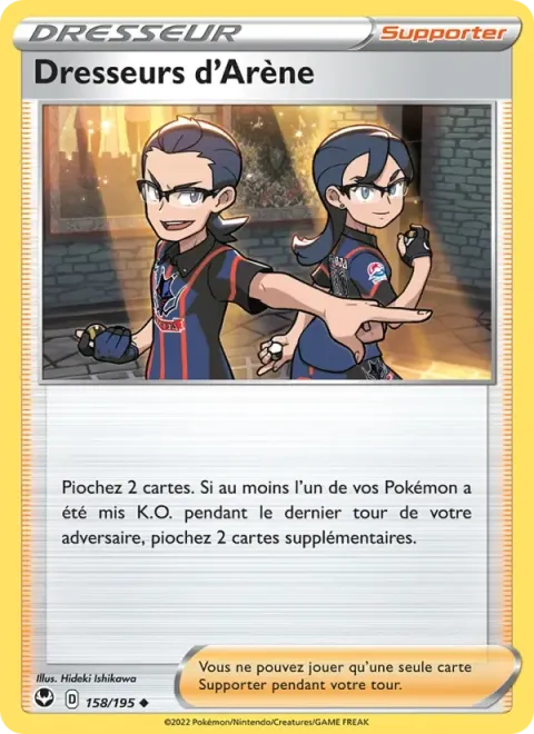 Carte Pokémon Dresseurs d’Arène 158/195, extension Tempête Argentée