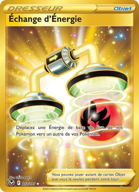 Carte Pokémon Échange d’Énergie 212/195, extension Tempête Argentée