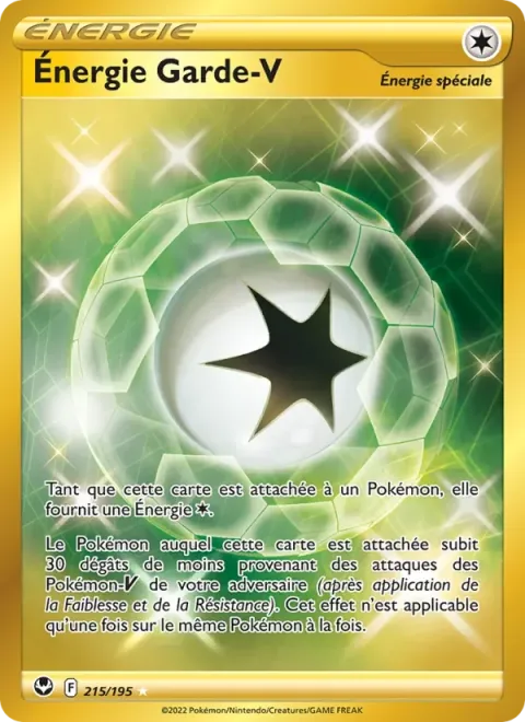Carte Pokémon Énergie Garde V 215/195, extension Tempête Argentée