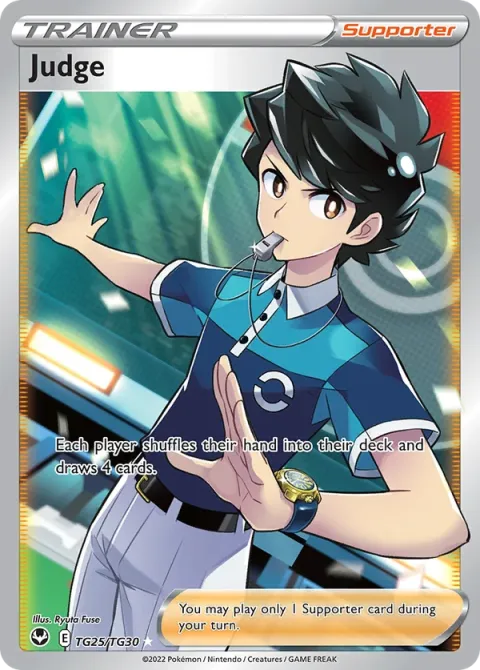 Carte Pokémon Juge TG25/TG30, extension Tempête Argentée