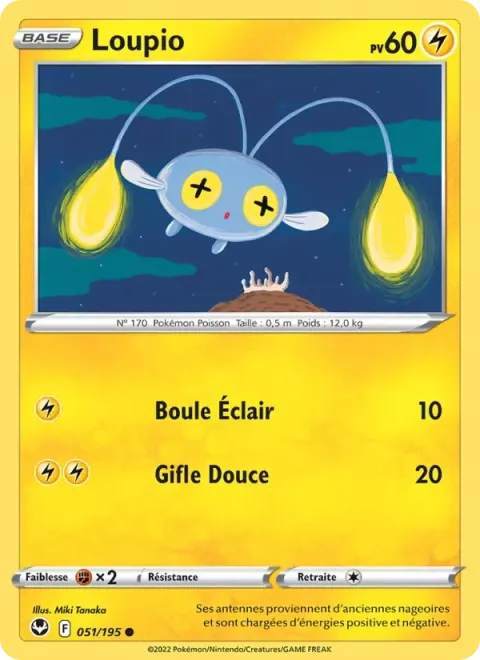 Carte Pokémon Loupio 051/195, extension Tempête Argentée
