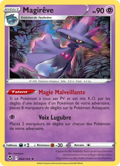Carte Pokémon Magirêve 064/195, extension Tempête Argentée