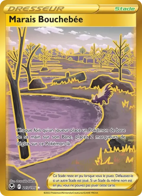 Carte Pokémon Marais Bouchebée 213/195, extension Tempête Argentée