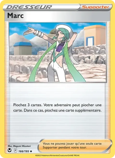 Carte Pokémon Marc 166/195, extension Tempête Argentée