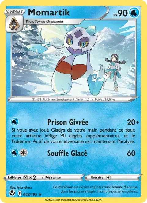 Carte Pokémon Momartik 043/195, extension Tempête Argentée