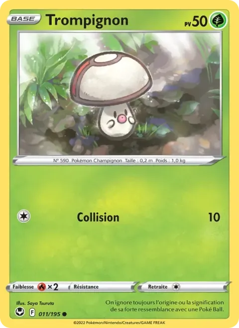 Carte Pokémon Trompignon 011/195, extension Tempête Argentée