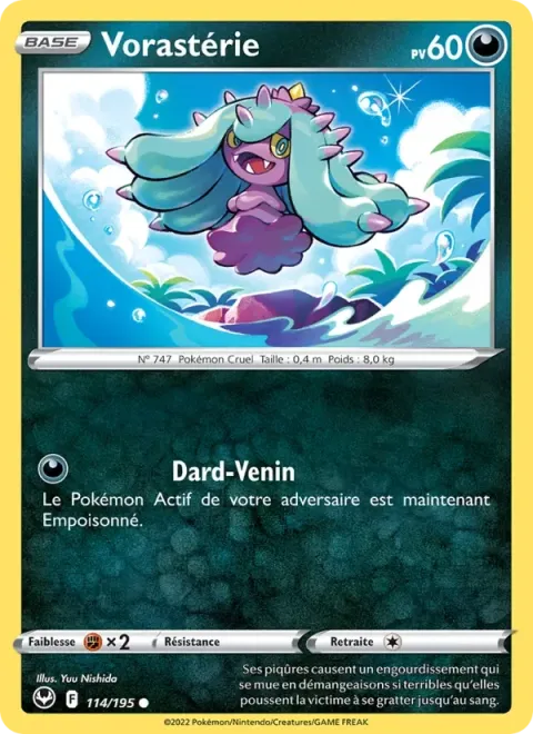Carte Pokémon Vorastérie 114/195, extension Tempête Argentée