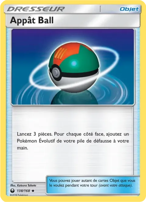 Carte Pokémon Appât Ball 138/168, extension Tempête Céleste