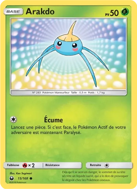 Carte Pokémon Arakdo 015/168, extension Tempête Céleste