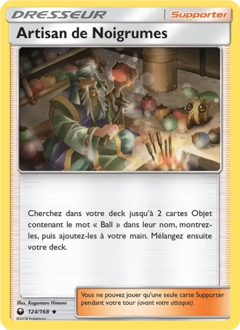Carte Pokémon Artisan de Noigrumes 124/168, extension Tempête Céleste