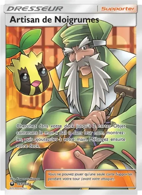 Carte Pokémon Artisan de Noigrumes 161/168, extension Tempête Céleste