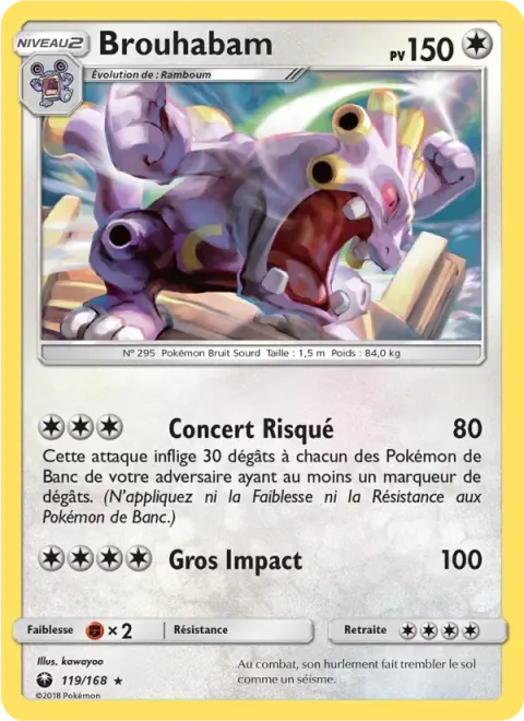 Carte Pokémon Brouhabam 119/168, extension Tempête Céleste
