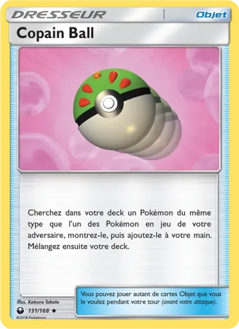 Carte Pokémon Copain Ball 131/168, extension Tempête Céleste