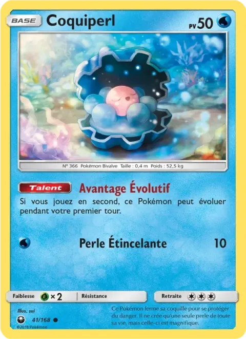 Carte Pokémon Coquiperl 041/168, extension Tempête Céleste