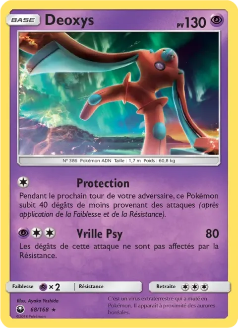 Carte Pokémon Deoxys 068/168, extension Tempête Céleste