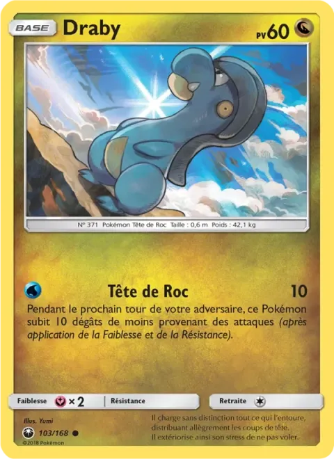 Carte Pokémon Draby 103/168, extension Tempête Céleste