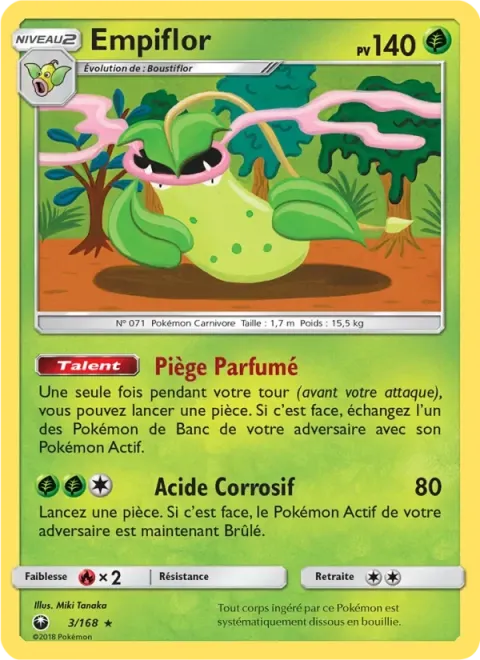 Carte Pokémon Empiflor 003/168, extension Tempête Céleste