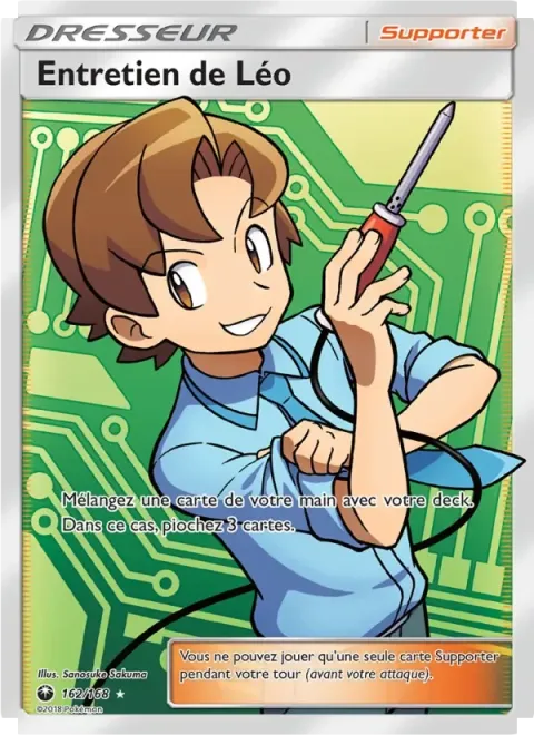 Carte Pokémon Entretien de Léo 162/168, extension Tempête Céleste