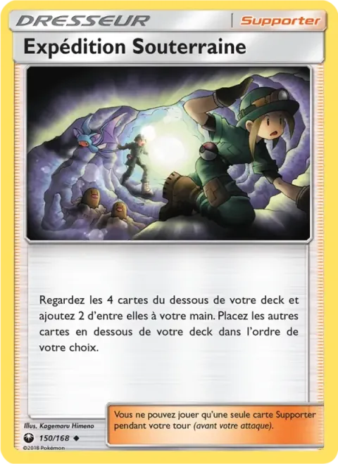 Carte Pokémon Expédition Souterraine 150/168, extension Tempête Céleste