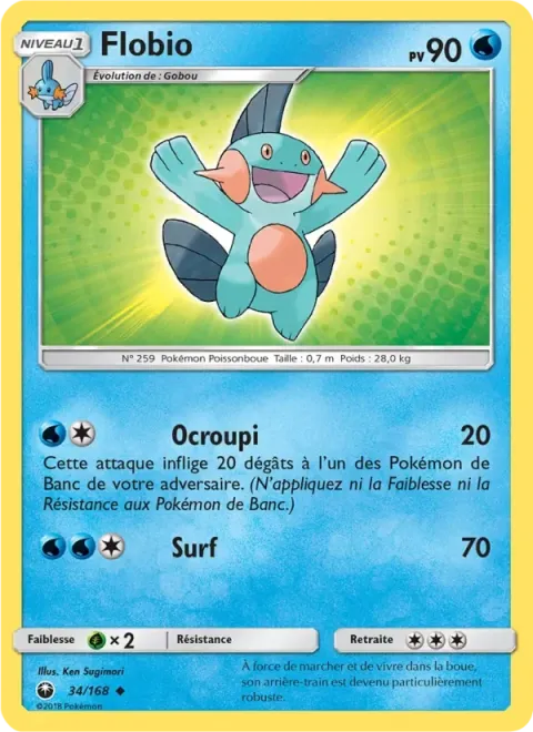 Carte Pokémon Flobio 034/168, extension Tempête Céleste
