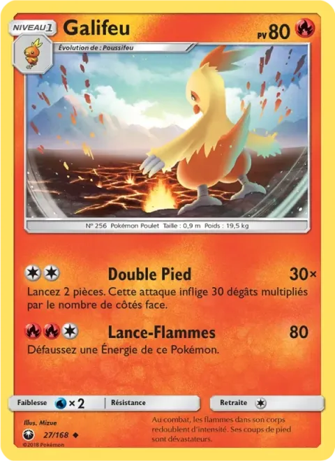 Carte Pokémon Galifeu 027/168, extension Tempête Céleste