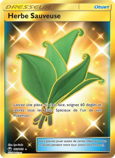 Carte Pokémon Herbe Sauveuse 180/168, extension Tempête Céleste