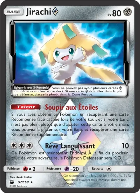 Carte Pokémon Jirachi ◇ 097/168, extension Tempête Céleste