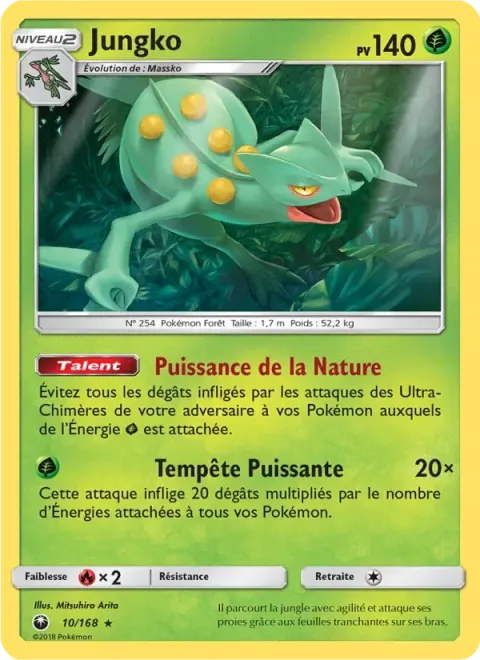 Carte Pokémon Jungko 010/168, extension Tempête Céleste