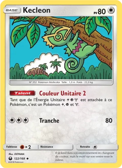 Carte Pokémon Kecleon 122/168, extension Tempête Céleste