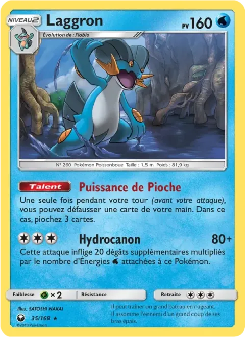 Carte Pokémon Laggron 035/168, extension Tempête Céleste
