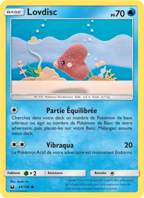 Carte Pokémon Lovdisc 044/168, extension Tempête Céleste