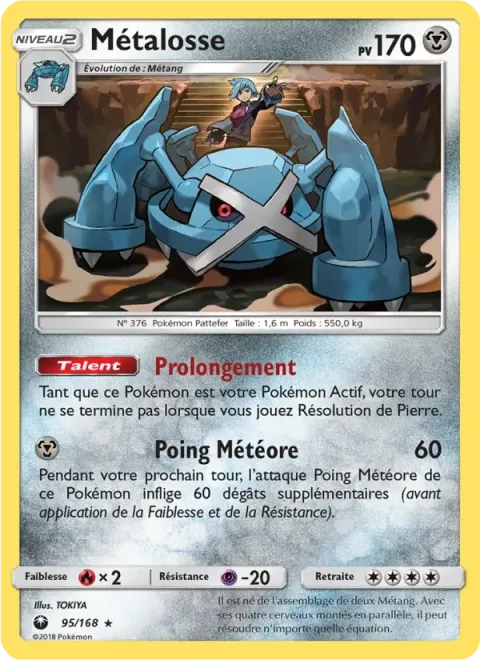 Carte Pokémon Métalosse 095/168, extension Tempête Céleste