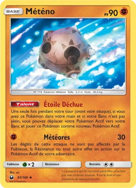Carte Pokémon Météno 083/168, extension Tempête Céleste