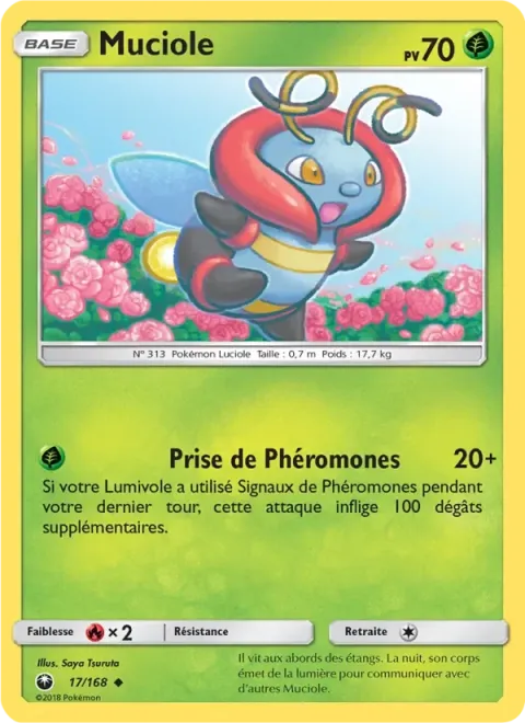 Carte Pokémon Muciole 017/168, extension Tempête Céleste
