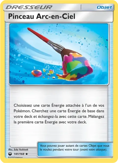 Carte Pokémon Pinceau Arc-en-Ciel 141/168, extension Tempête Céleste