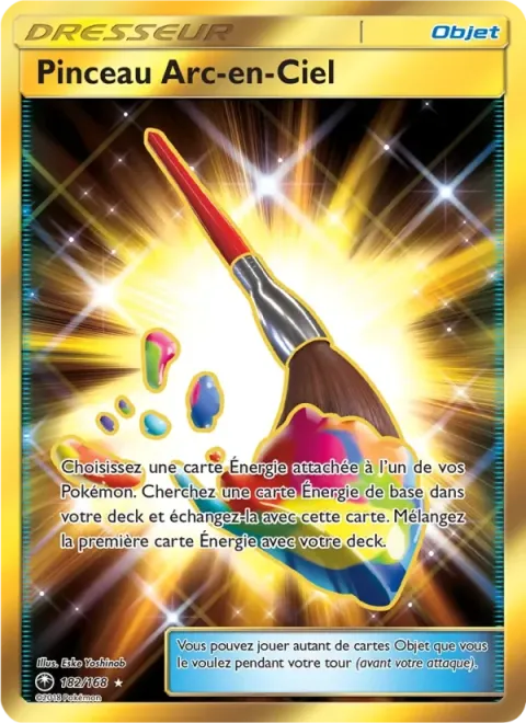Carte Pokémon Pinceau Arc-en-Ciel 182/168, extension Tempête Céleste