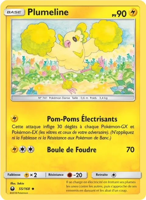 Carte Pokémon Plumeline 055/168, extension Tempête Céleste