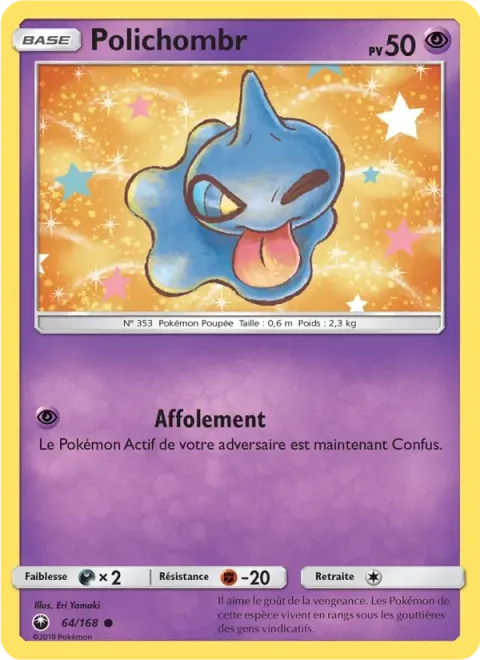 Carte Pokémon Polichombr 064/168, extension Tempête Céleste