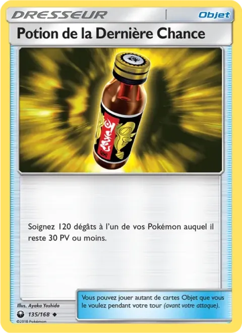 Carte Pokémon Potion de la Dernière Chance 135/168, extension Tempête Céleste