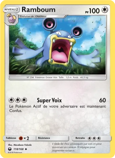 Carte Pokémon Ramboum 118/168, extension Tempête Céleste