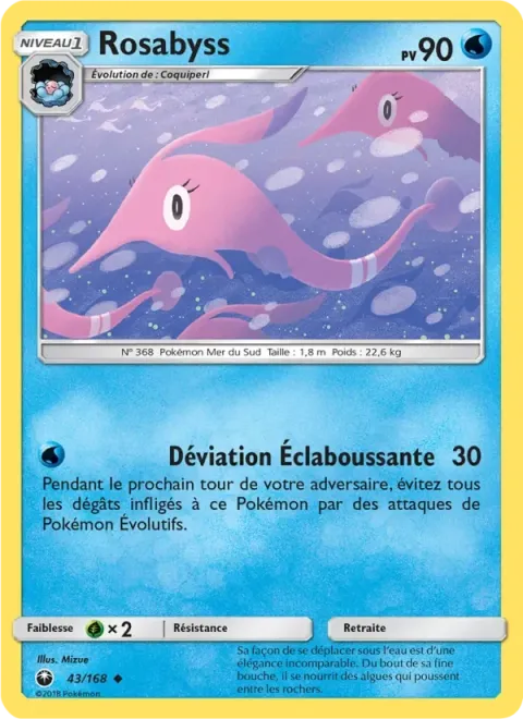 Carte Pokémon Rosabyss 043/168, extension Tempête Céleste