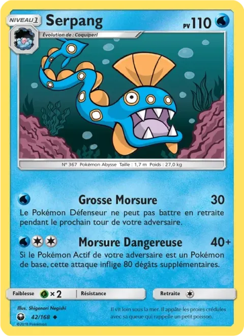 Carte Pokémon Serpang 042/168, extension Tempête Céleste