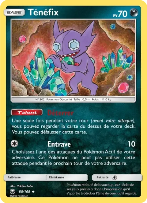 Carte Pokémon Ténéfix 088/168, extension Tempête Céleste