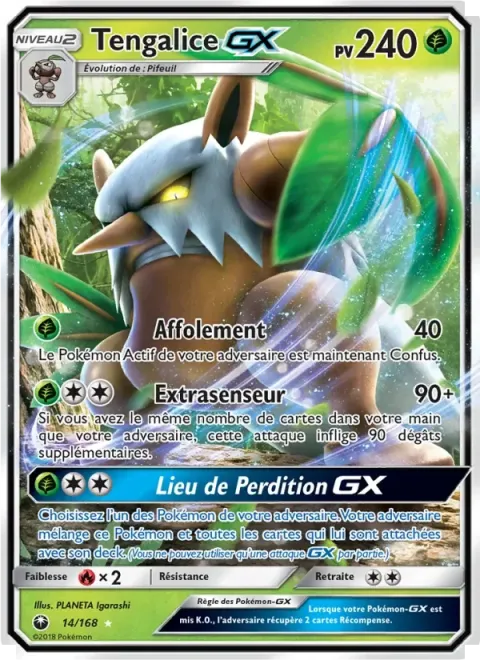 Carte Pokémon Tengalice GX 014/168, extension Tempête Céleste