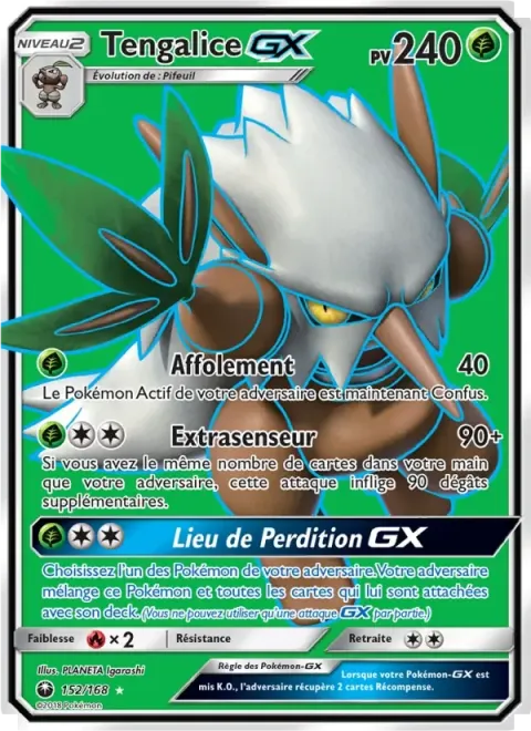 Carte Pokémon Tengalice GX 152/168, extension Tempête Céleste