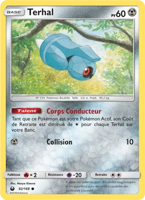 Carte Pokémon Terhal 092/168, extension Tempête Céleste