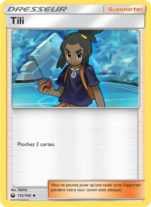 Carte Pokémon Tili 132/168, extension Tempête Céleste