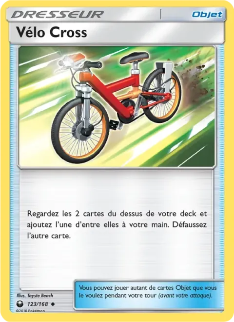 Carte Pokémon Vélo Cross 123/168, extension Tempête Céleste
