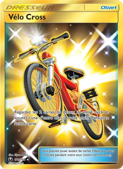 Carte Pokémon Vélo Cross 178/168, extension Tempête Céleste