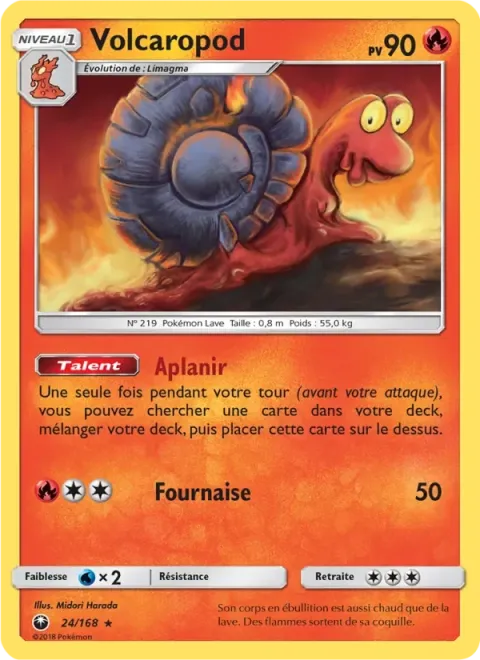 Carte Pokémon Volcaropod 024/168, extension Tempête Céleste